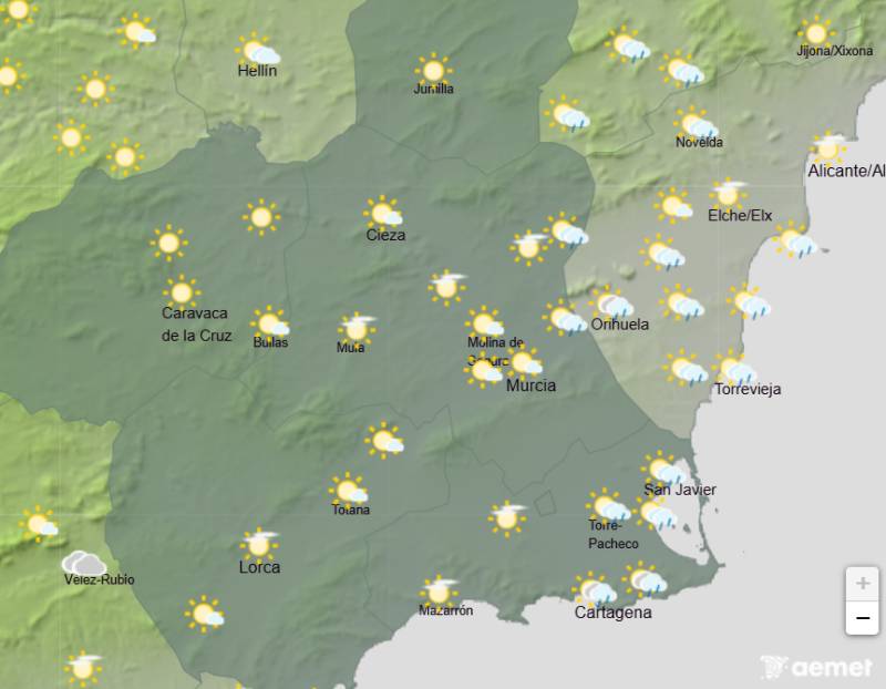 Murcia weather forecast August 24-27: Temperatures head back towards 37°C this week