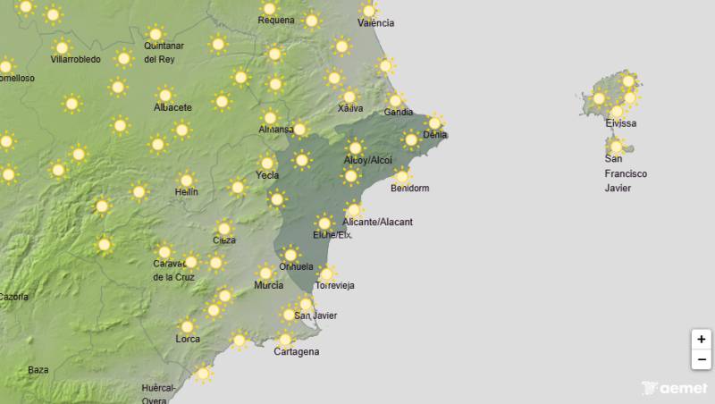 Saharan dust and muddy rain in the forecast: Alicante weather forecast August 23-27