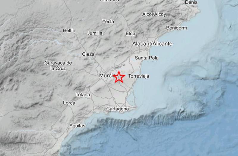 Two earthquakes recorded in Murcia during the early hours